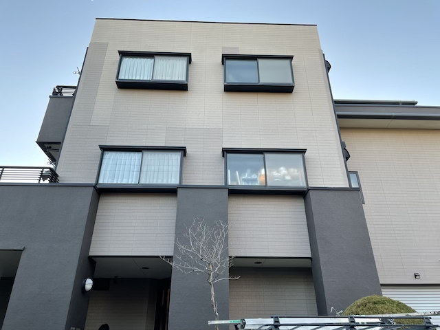 草加市積水ハウス外壁塗り替え工事　塗装前写真